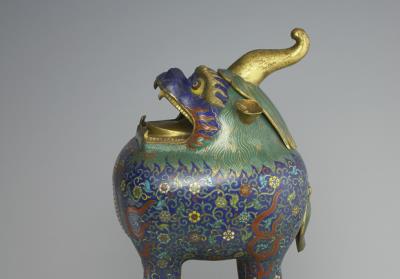 图片[3]-Horned beast in cloisonne enamels, Qing dynasty, 17th–18th century-China Archive